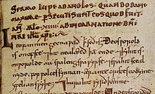 Page manuscrite d'un sermon de Wulfstan (mort en 1023)